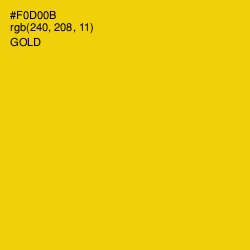 #F0D00B - Gold Color Image