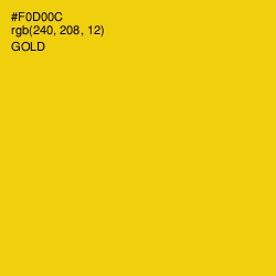 #F0D00C - Gold Color Image