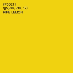 #F0D211 - Ripe Lemon Color Image