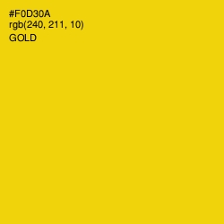 #F0D30A - Gold Color Image
