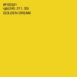 #F0D321 - Golden Dream Color Image