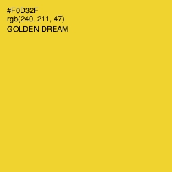 #F0D32F - Golden Dream Color Image