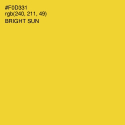 #F0D331 - Bright Sun Color Image