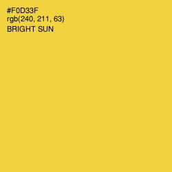 #F0D33F - Bright Sun Color Image