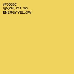 #F0D35C - Energy Yellow Color Image