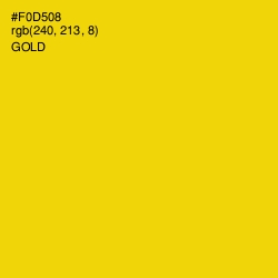 #F0D508 - Gold Color Image