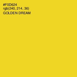 #F0D624 - Golden Dream Color Image