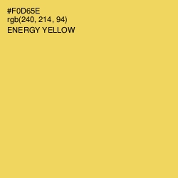 #F0D65E - Energy Yellow Color Image