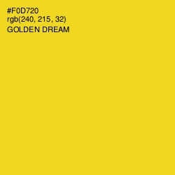 #F0D720 - Golden Dream Color Image