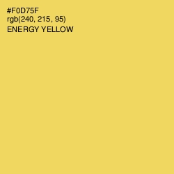 #F0D75F - Energy Yellow Color Image