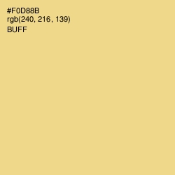 #F0D88B - Buff Color Image