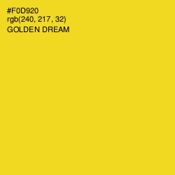 #F0D920 - Golden Dream Color Image