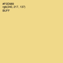 #F0D989 - Buff Color Image