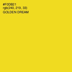 #F0DB21 - Golden Dream Color Image