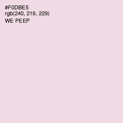 #F0DBE5 - We Peep Color Image