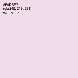 #F0DBE7 - We Peep Color Image