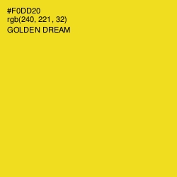 #F0DD20 - Golden Dream Color Image