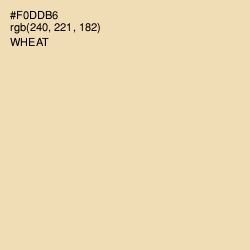 #F0DDB6 - Wheat Color Image