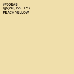 #F0DEAB - Peach Yellow Color Image