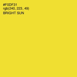 #F0DF31 - Bright Sun Color Image