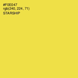 #F0E047 - Starship Color Image