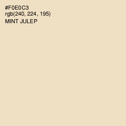 #F0E0C3 - Mint Julep Color Image