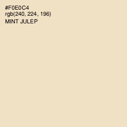 #F0E0C4 - Mint Julep Color Image