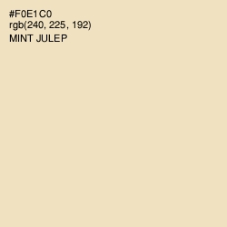 #F0E1C0 - Mint Julep Color Image