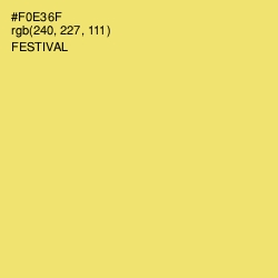 #F0E36F - Festival Color Image