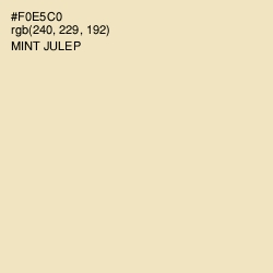 #F0E5C0 - Mint Julep Color Image