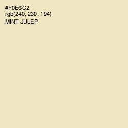 #F0E6C2 - Mint Julep Color Image