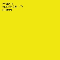 #F0E711 - Lemon Color Image
