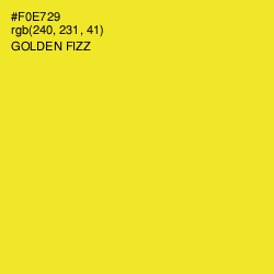 #F0E729 - Golden Fizz Color Image