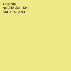 #F0E786 - Sahara Sand Color Image
