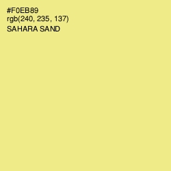 #F0EB89 - Sahara Sand Color Image