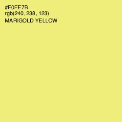 #F0EE7B - Marigold Yellow Color Image