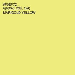 #F0EF7C - Marigold Yellow Color Image