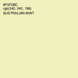 #F0F0BC - Australian Mint Color Image
