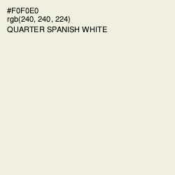 #F0F0E0 - Quarter Spanish White Color Image