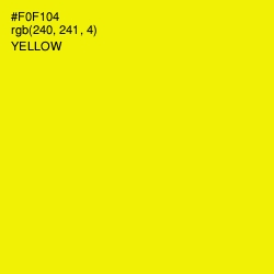 #F0F104 - Yellow Color Image