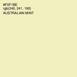 #F0F1BE - Australian Mint Color Image