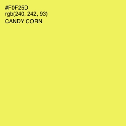 #F0F25D - Candy Corn Color Image