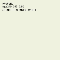 #F0F2E0 - Quarter Spanish White Color Image