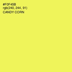 #F0F45B - Candy Corn Color Image