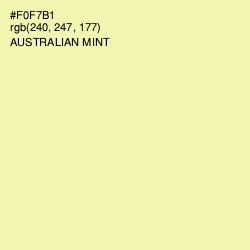 #F0F7B1 - Australian Mint Color Image