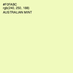 #F0FABC - Australian Mint Color Image