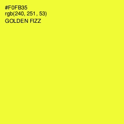 #F0FB35 - Golden Fizz Color Image
