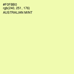 #F0FBB0 - Australian Mint Color Image