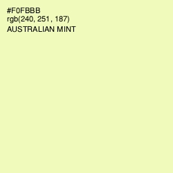 #F0FBBB - Australian Mint Color Image