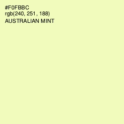 #F0FBBC - Australian Mint Color Image